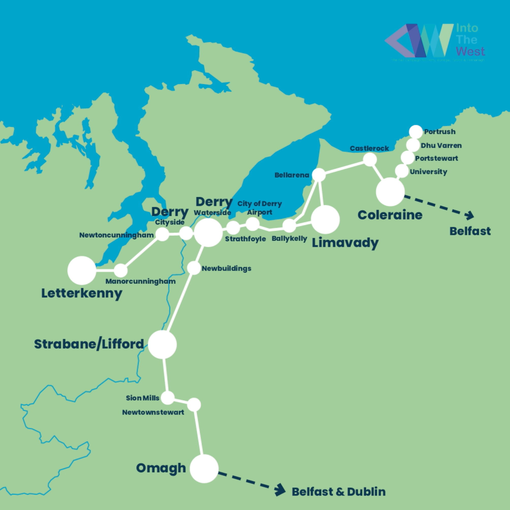 Metro North-West full network map